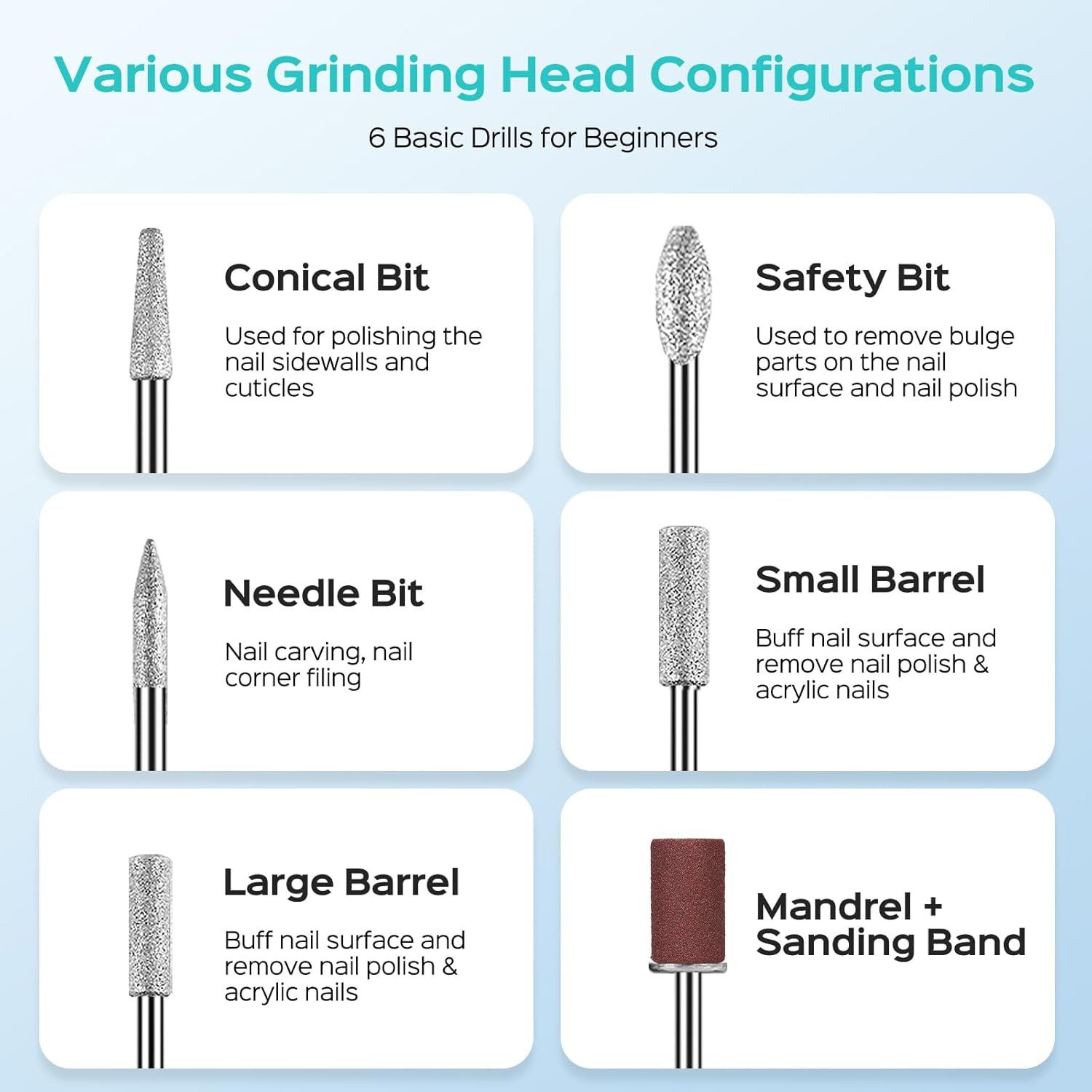 COSLUS Cordless Electric Nail Drill File: Nail Drill Machine with Stepless Speed Knob for Acrylic Gel Dip Powder Polish, Professional Portable Manicure Pedicure Rechargeable for Home Salon Use Pink - Purple image number 2