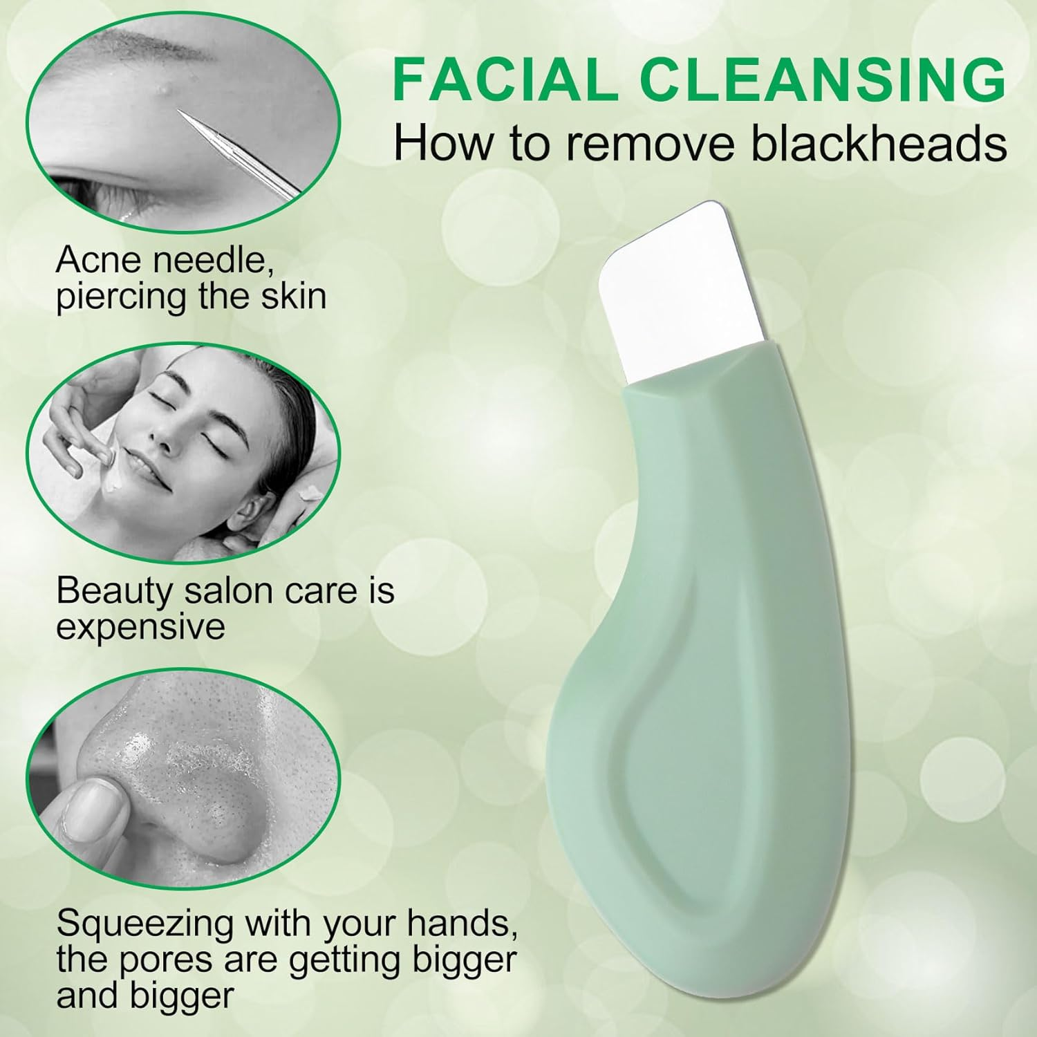 ANCIRS Blackhead Remover Tools, Silicone Face Scraper, Mild Safe Skin Spatula, Deep Clean Face Scraper, Nose Blackhead Remover for Men and Women (1Pcs) image number 4