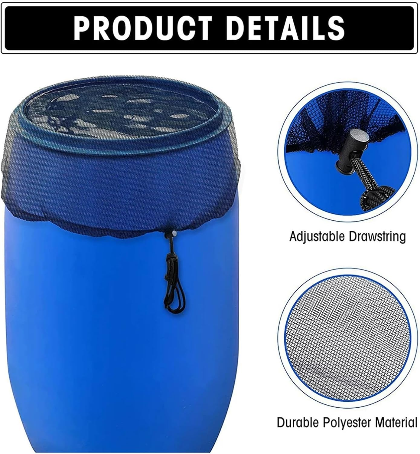 Zqnaznfdelarge Bird Cage Cover, Mesh Cover(2Pcs White) image number 4