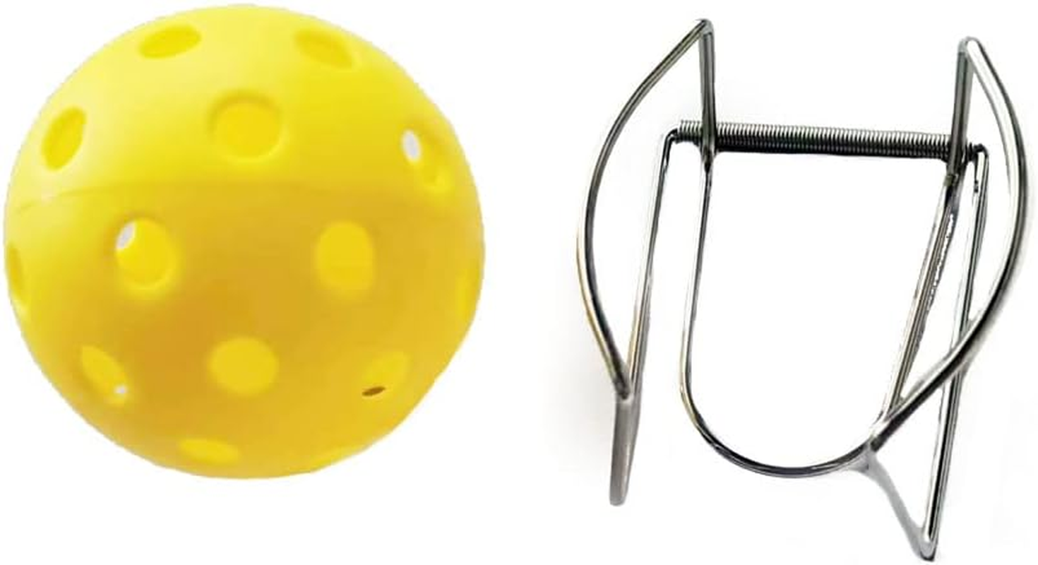 Gloperti Pickleball Tennis Ball Holder-Waist Clip Hold Ball for Trainings Suitable Size Silver Colour Pack of One image number 2