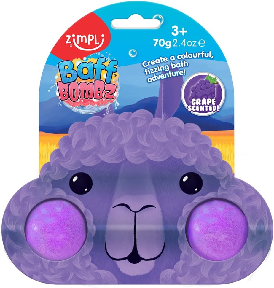 Zimpli Kids 2 X Cute Llama Bath Bombs From, Fun Party Bag Idea, Children&rsquo;S Value Birthday Gifts for Boys or Girls, Favours, Presents, Rewards, Prizes, Biodegradable and Vegan Friendly Toy image number 3