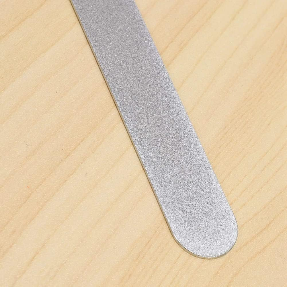 Mellisso 12 Pieces Stainless Steel Nail File Double-Sided Diamond Nail File Metal Nail File Manicure File for Family and Travel image number 2