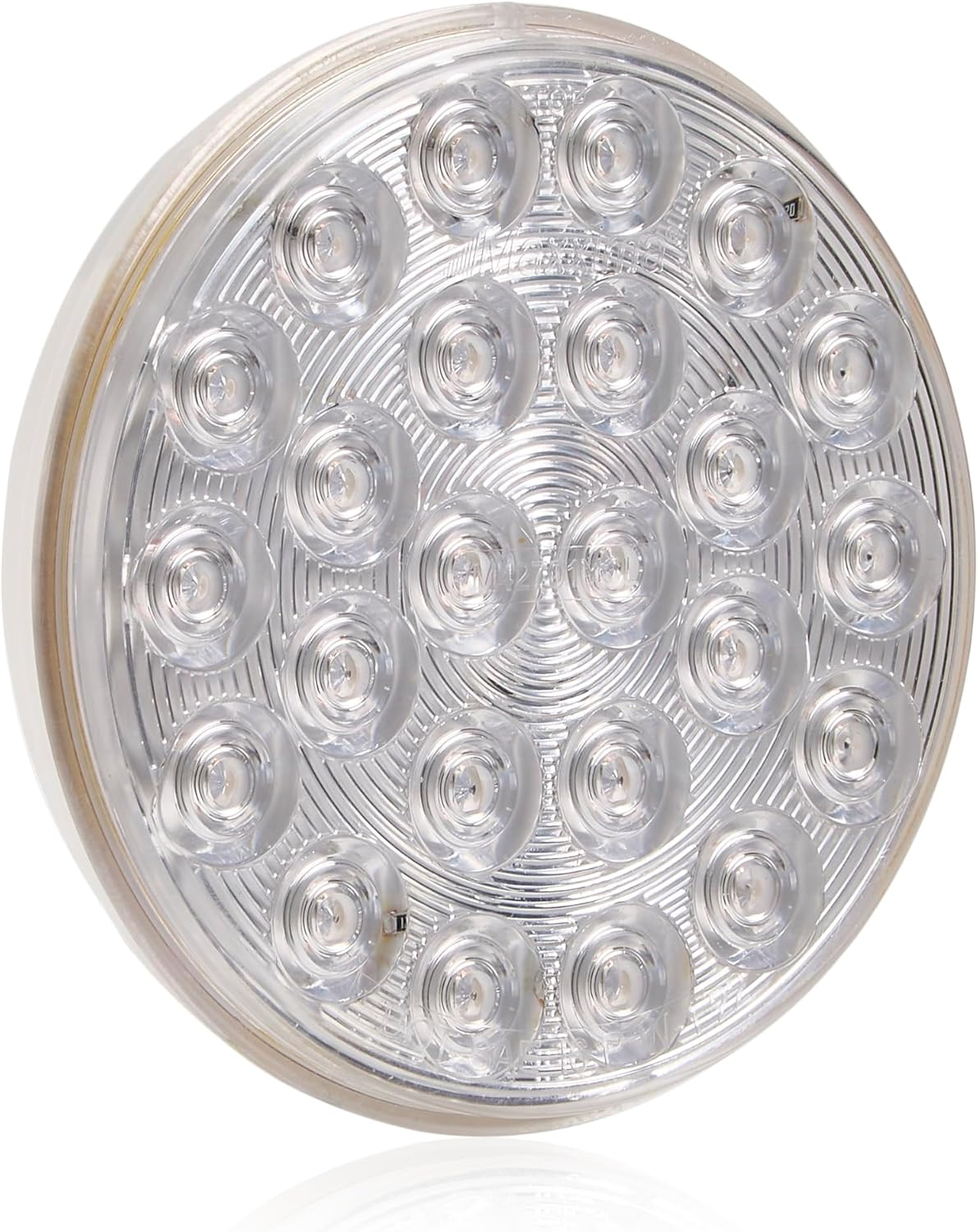 Maxxima 4" round LED Clear Flashing Warning Light & Park/Turn for Trucks and Heavy Duty image number 1