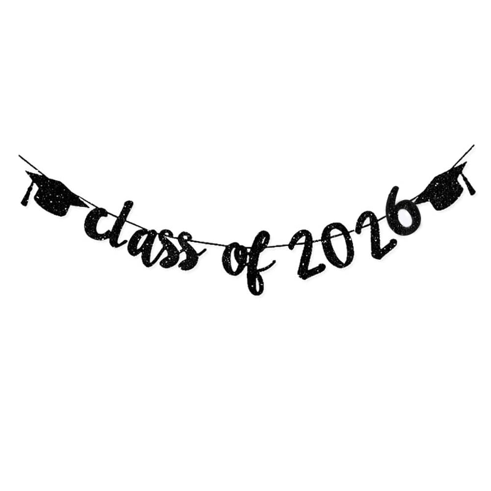 2026 Graduation Banners Party Decorations, Rose Gold Glitter We Are so Proud of You Graduation Banners Garland for Congratulation Graduations Party Supplies, School, Home, Car Decorations