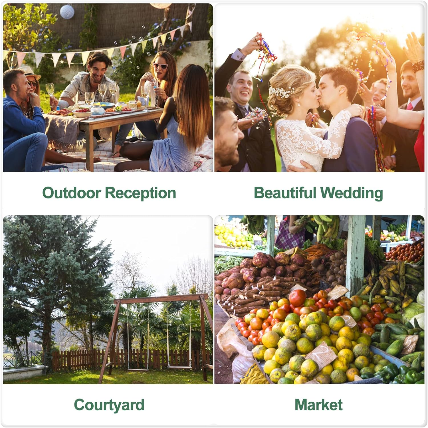 ADVWIN 3X6 Marquee Gazebo, Waterproof Canopy Tent Sidewall with Clear Window, White Garden Shed for Garden Patio Party Wedding image number 4