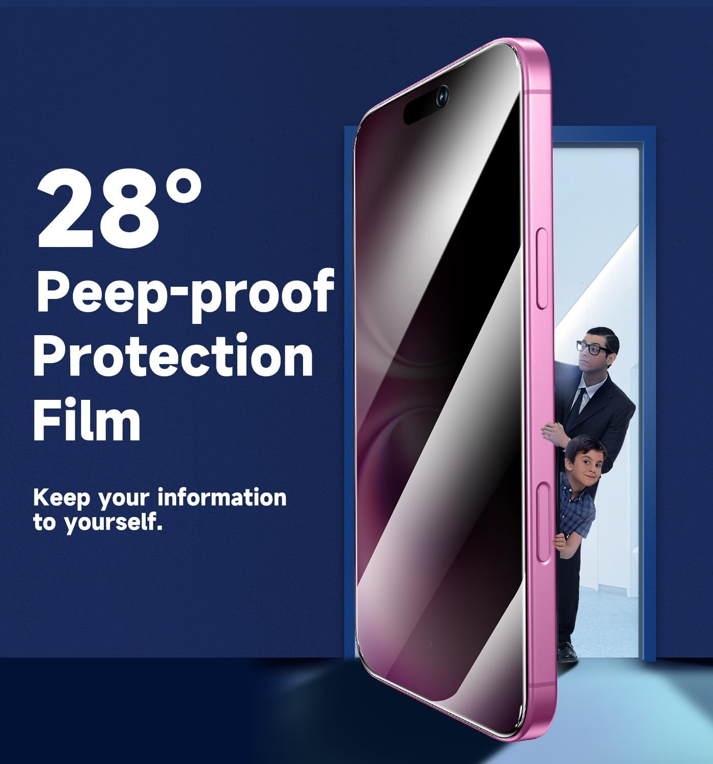 MAGIC JOHN 2 Pack for Iphone 16 plus 6.7 Inch Privacy Tempered Glass Screen Protector, Auto Dust-Elimination, Bubble Free, HD Clear, Easy Installation image number 5