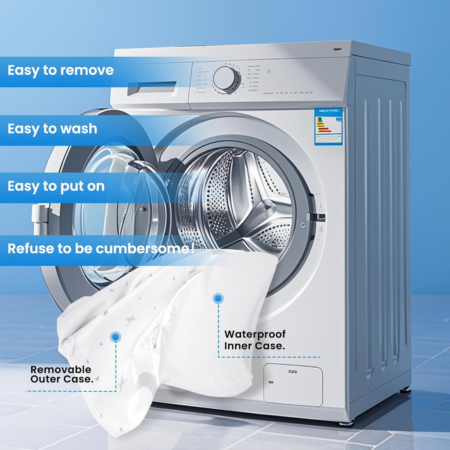 Travel Cot Mattress, Timkos Foldable Mattresses with Removable Zipper Cover and Carrying Bag, Waterproof Portacot Baby Cot, Pack and Play Mattress (105 X 66.5 X 8Cm) Lightweight & Easy Storage