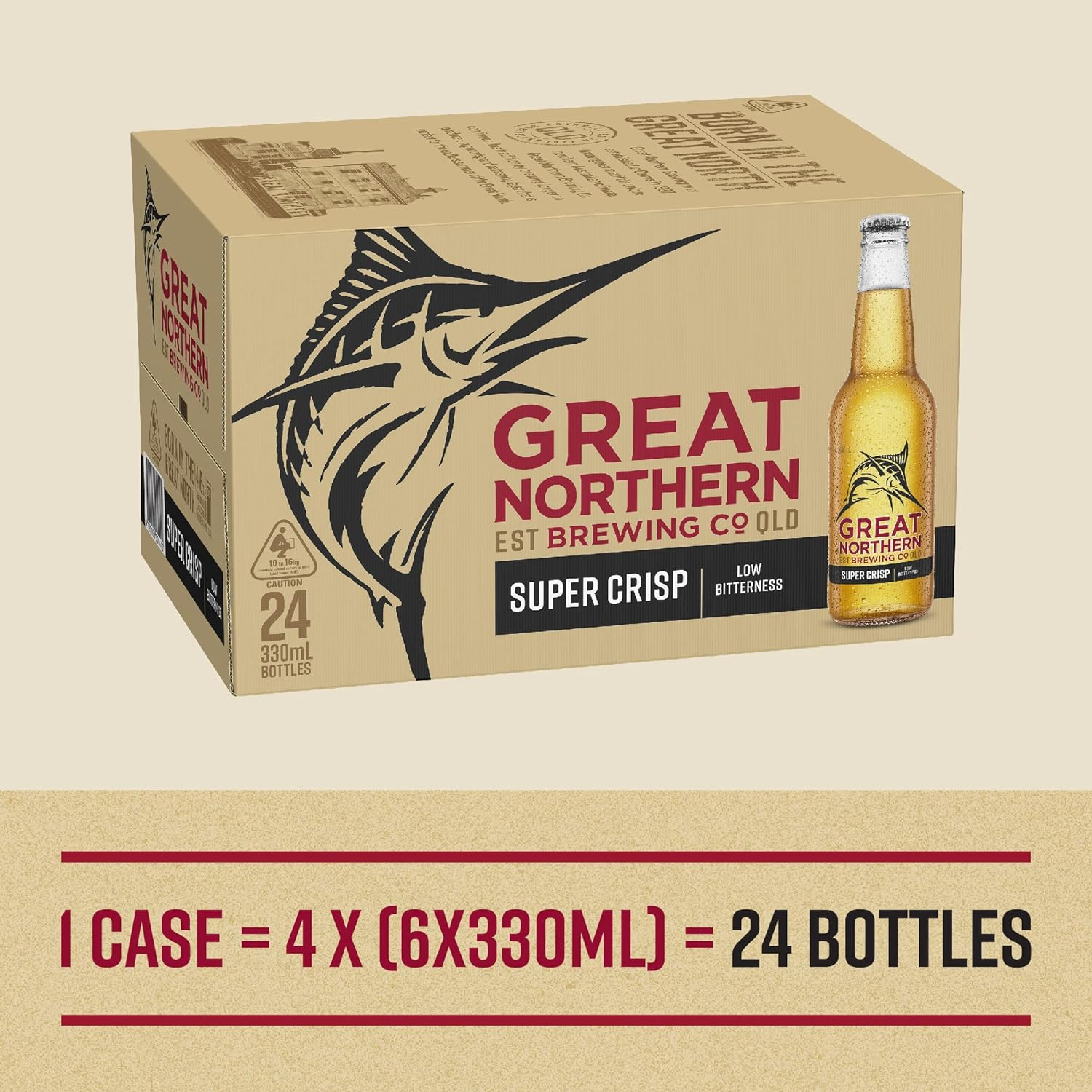 Great Northern Super Crisp Lager, Smooth & Refreshing Finish, 3.5% ABV, 330Ml (Case of 24 Bottles) image number 6