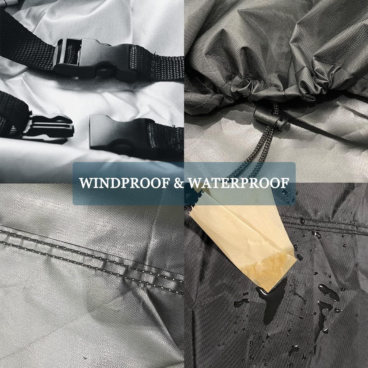 J&C Waterproof Patio Lounge Chair Cover 210D Silver Coated Polyester Fabric Outdoor Chaise Lounge Covers 82L X 30W X 31 Inch (1 Pcs) image number 1