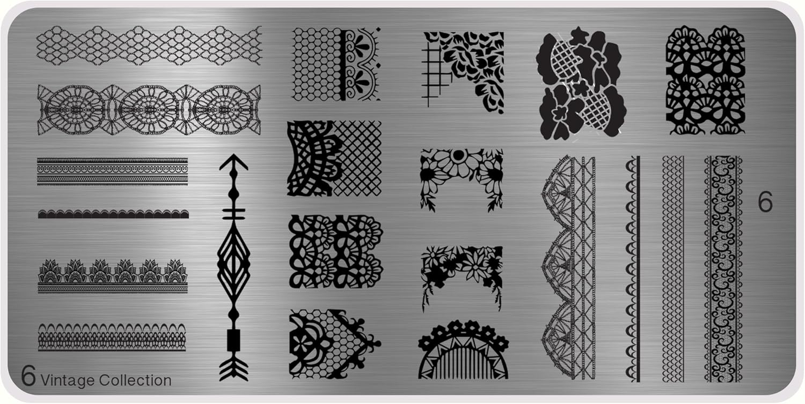 Moyou'S XL Vintage Plates Collection 6, Lace Design, Full Nail Art Designs image number 6