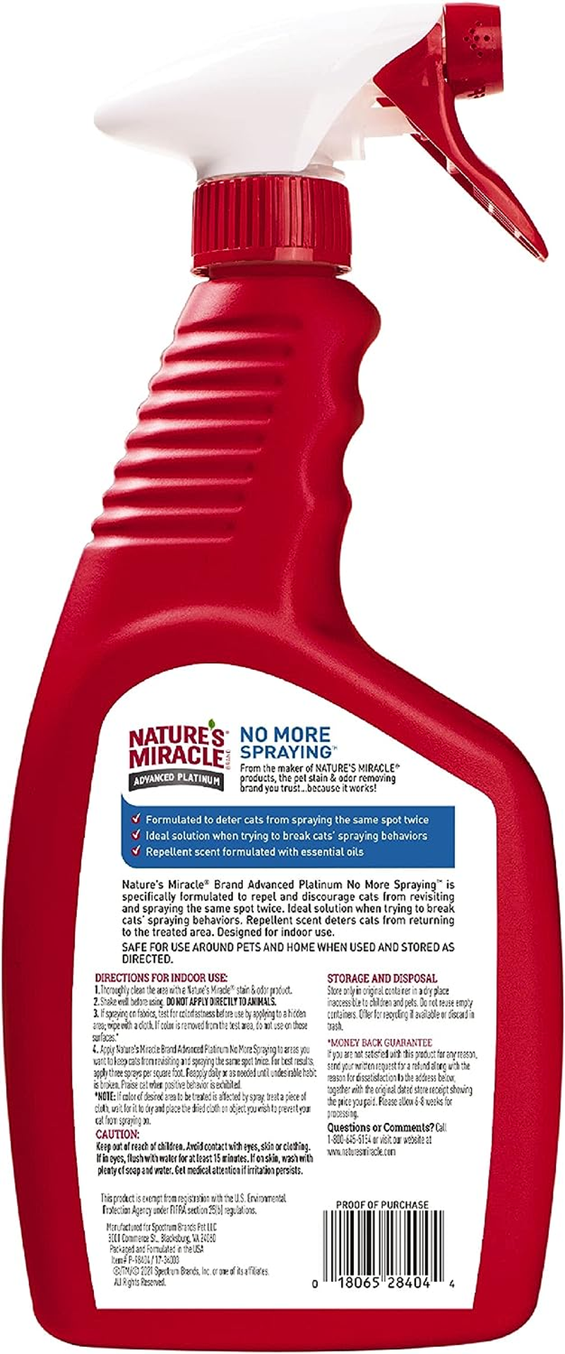 Natures Miracle CAT NO More Spraying 709ML image number 4