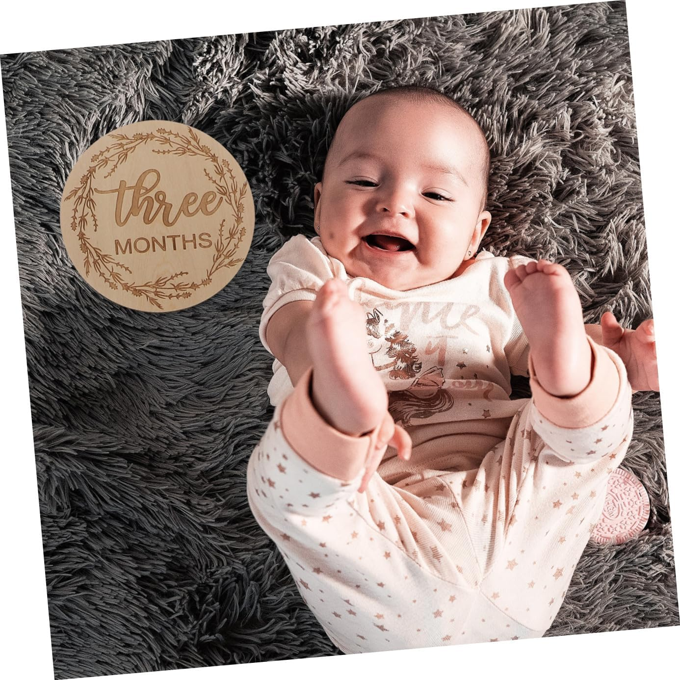 Toyvian 12Pcs Girl Cards for Newborn Photography Month Month Growth Tracking Smooth Safe for Keepsake for First Year image number 6