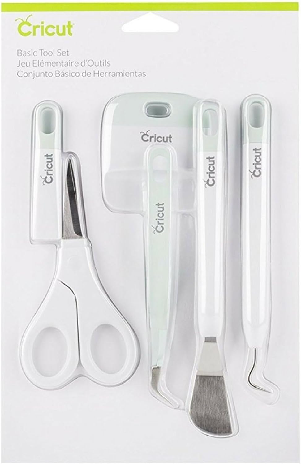 Cricut Basic Tool Set - 5-Piece Precision Tool Kit for Crafting and Diys, Perfect for Vinyl, Paper & Iron-On Projects, Great Companion for Cricut Cutting Machines, Gray