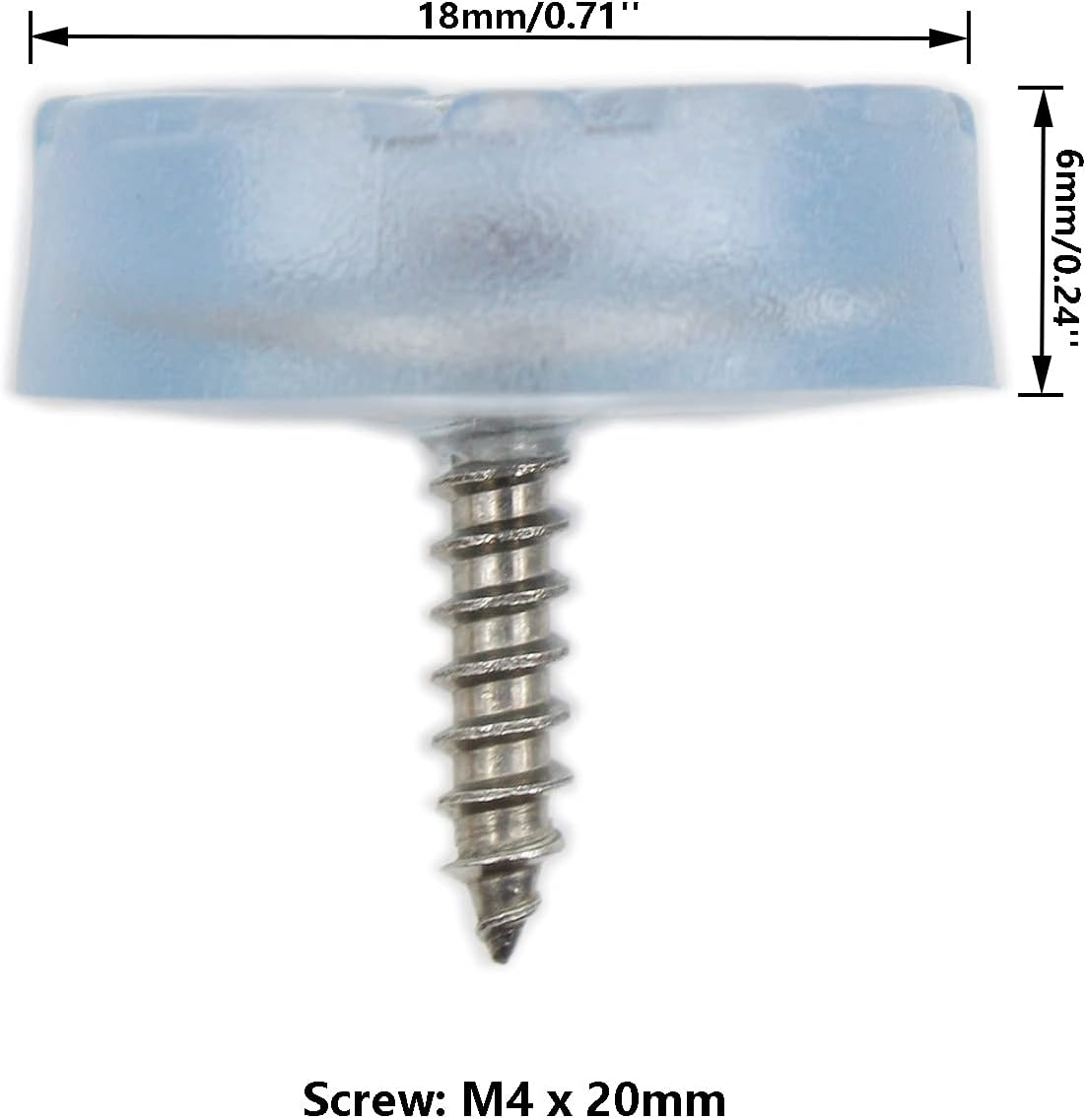 20PCS Screw on Furniture Pads,Ttzeze Heavy Duty round Furniture Sliders for Wooden Chair Legs and Feet,Best Floor Gliders to Protect Hardwood Floors,Table/Chair/Cabinet/Sofa Rubber Glides with Screws image number 3