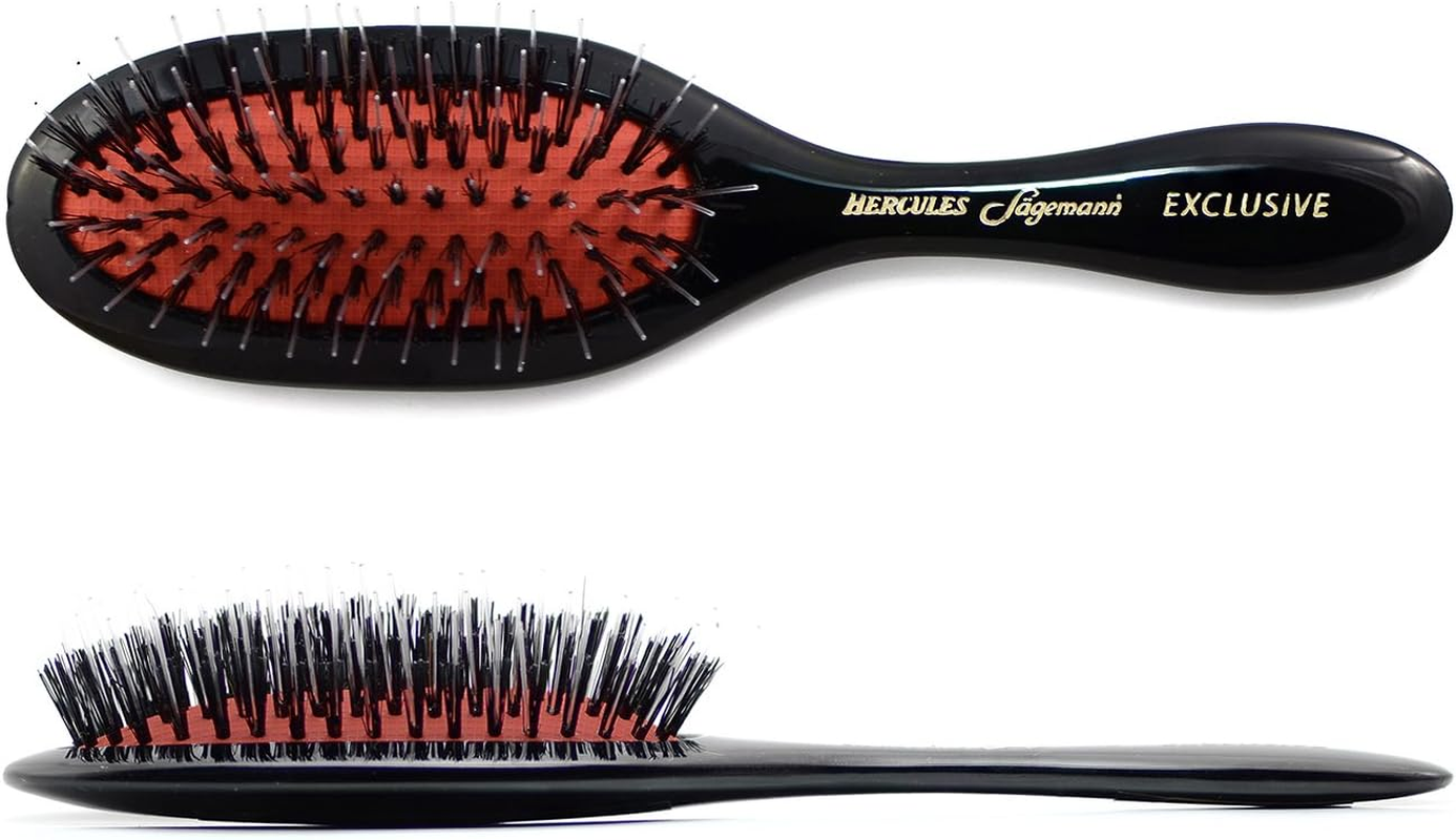 Hercules Sagemann Mini Oval Hairbrush Exclusive Pure Boar Nylon Junior image number 2