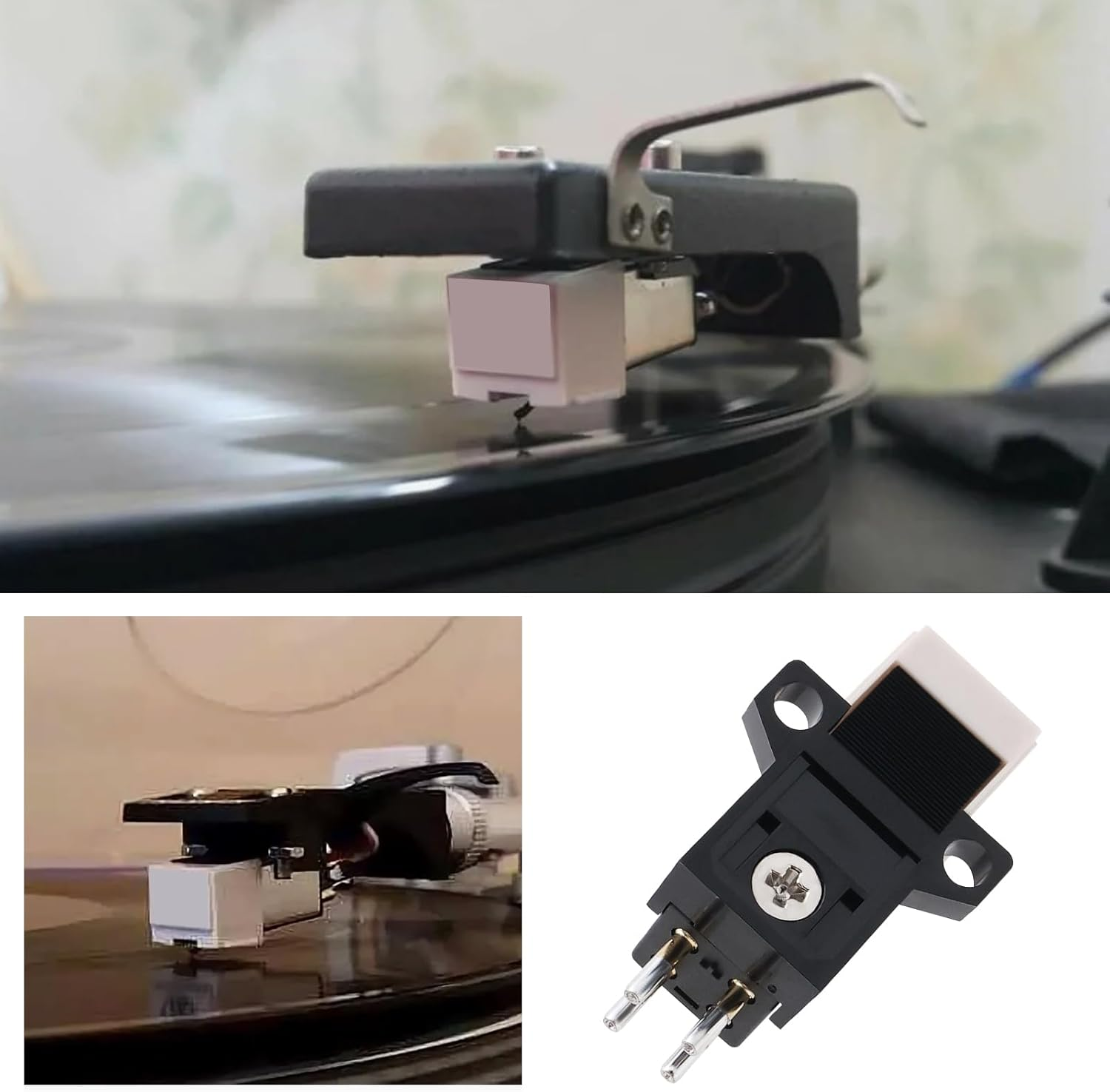 SING F LTD 1PC Turntable Magnetic Cartridge Stylus Compatible with Audio Technica AT3600 AT3601 AT-3600L 4.2 Mv 20Hz-20Khz with Screw Nut Record Player Cartridge Needle image number 4
