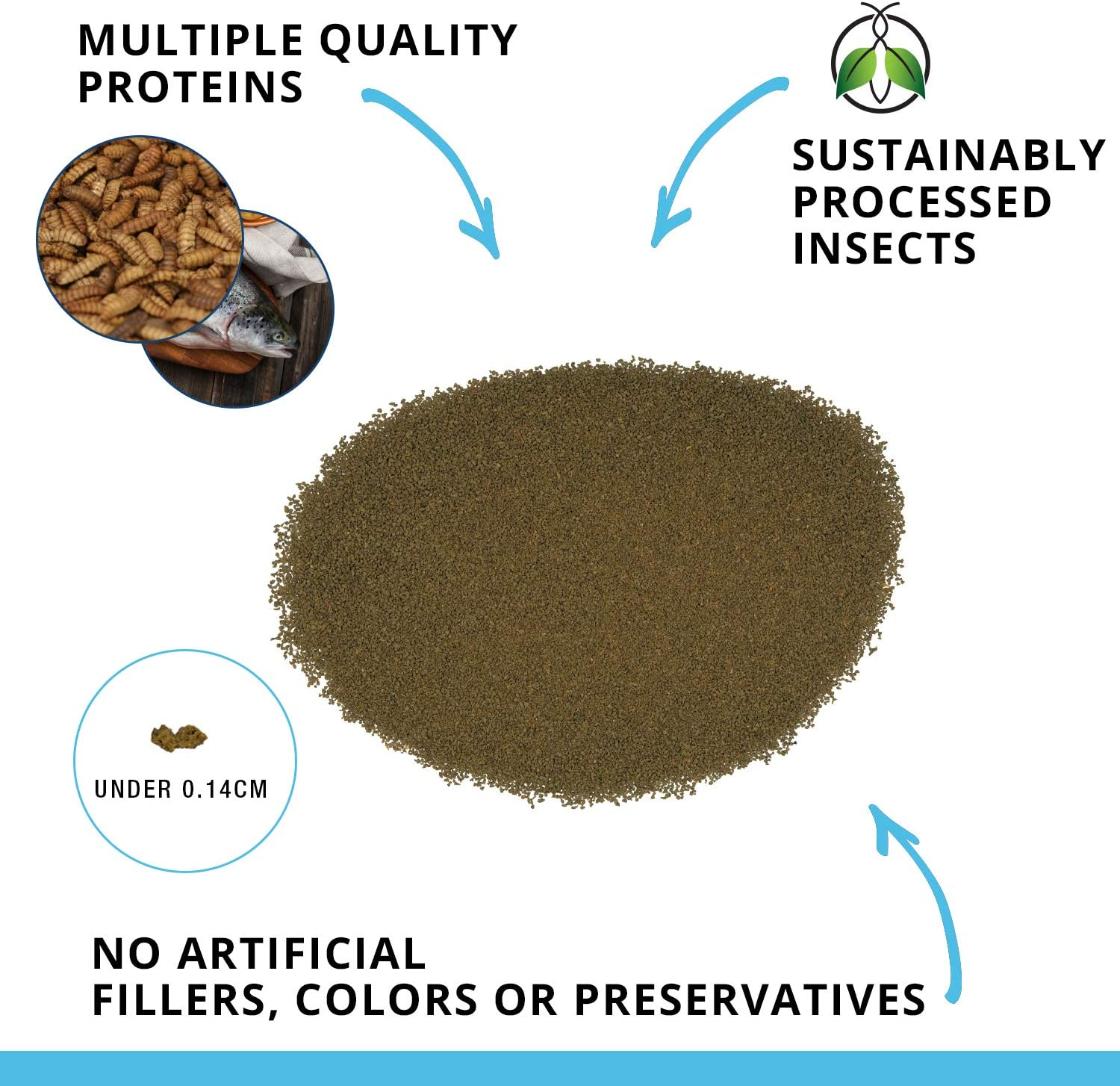 Fluval A6577 Bug Bites Tropical Fish Small Granules 1.59 Oz, Small to Medium Fish image number 5