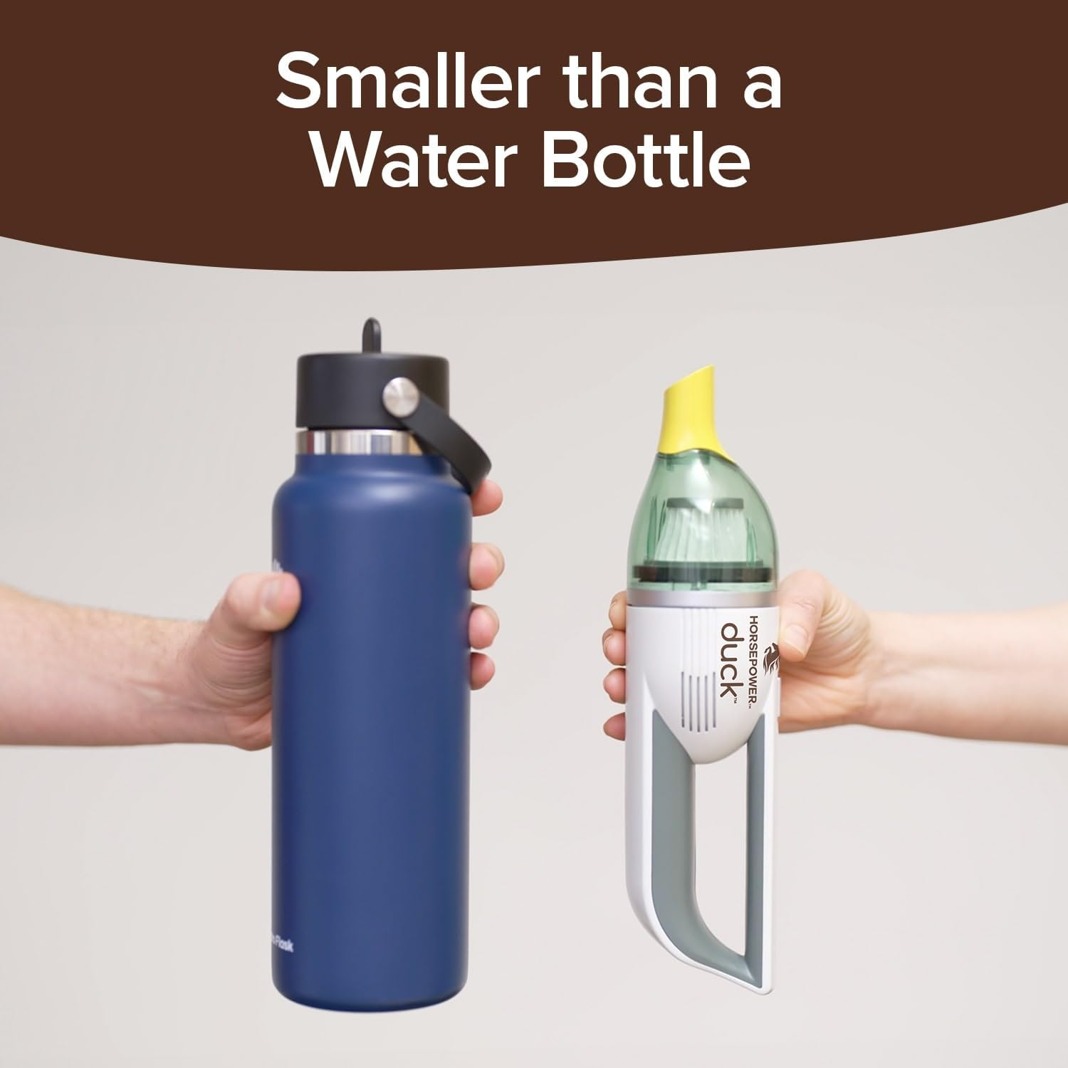 Duck Compact Cordless Vacuum by Horsepower, Ultra-Powerful, Strong Suction, AS-SEEN-ON-TV, Easy to Store, Rechargeable. Home, Auto, Pet Hair, Fits in Tiny Crevices, Includes Hose, Crevice Tool & Brush image number 4