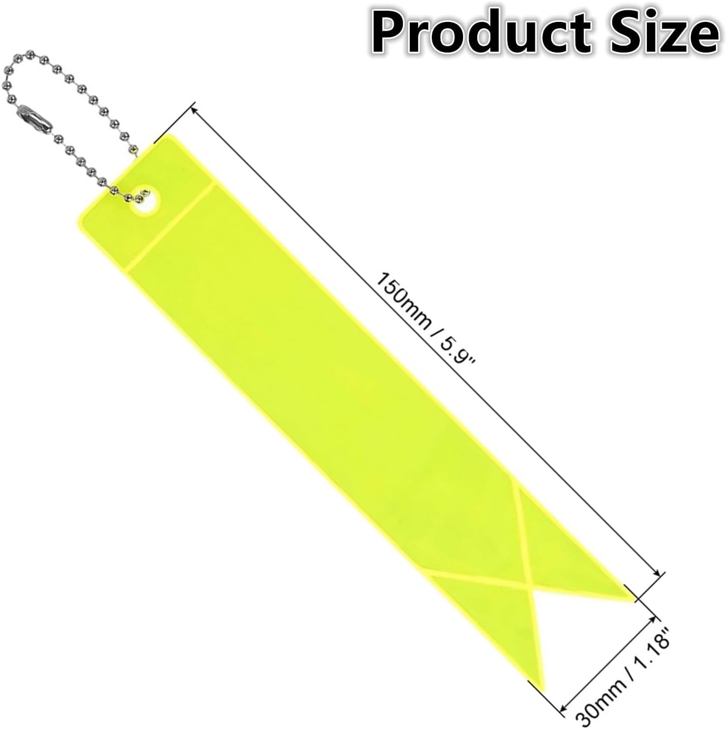 Reflective Tags, Reflector Tag Pendant, 10 Reflective Backpack Pendant, Waterproof Reflector Highly Visible Night Walking Safety Gear Bag (Fluorescent Yellowish Yellow) - Orange image number 7