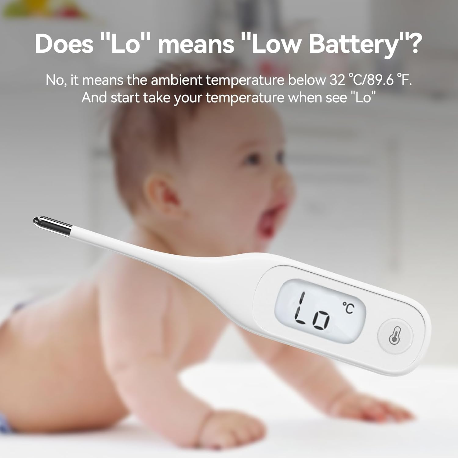 Berrcom Digital Thermometer for Adults and Kids, Oral Thermometer for Baby Rectal and Underarm Thermometer for Fever Alarm Medical Thermometer with C/F Switchable image number 2