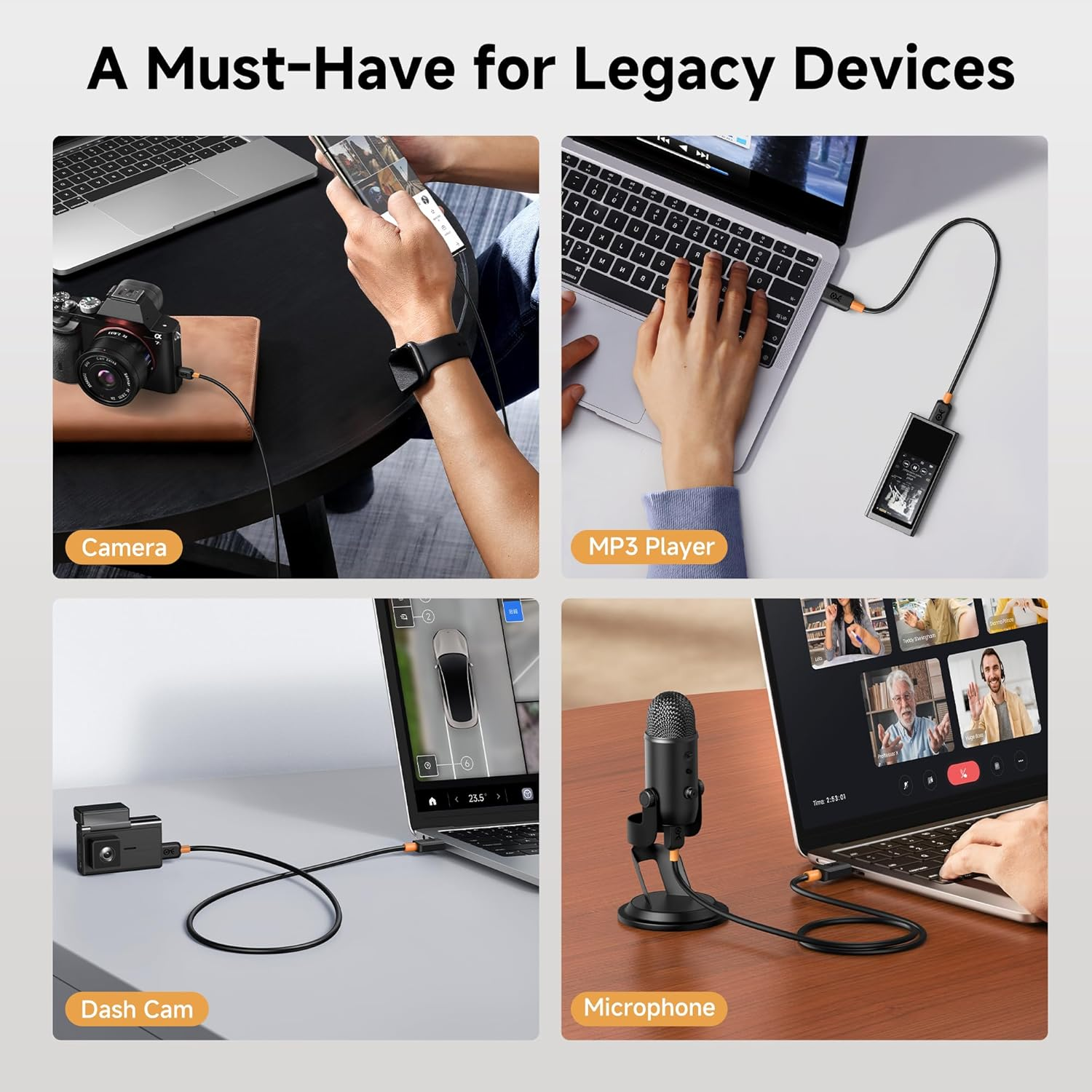 Cable Matters Mini USB to USB C Cable - 2M, 15W Charging, 480Mbps Data, USBC to Miniusb Cable for Game Controller, Camera, GPS, Dash Cam, Black