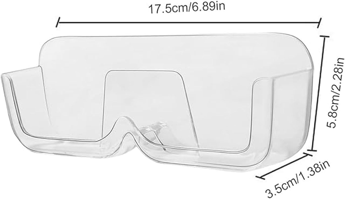 Hanging Sunglasses Organizer,2Pcs Clear Wall Mounted Adhesive Glasses Holder,Acrylic Sunglasses Holder