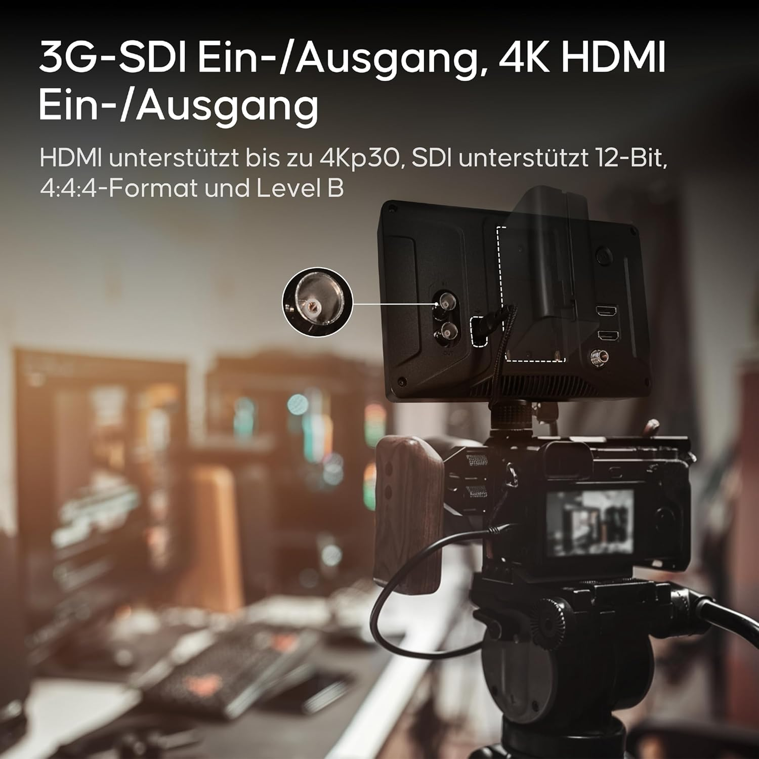 Osee G7 Pro 7 Inch Touch Screen Camera Monitor, 3000 Nits HDR Field Monitor with Camera Control, Touch to Focus DSLR Monitor with 3G-SDI 4K HDMI In/Output, 3D LUT, New User Interface image number 5