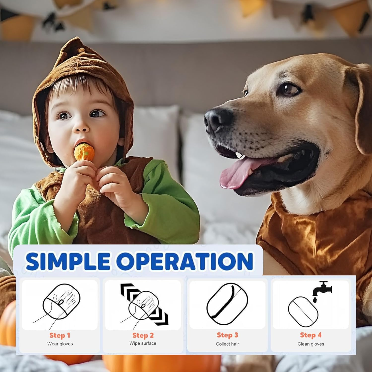 Pet Hair Remover Glove, 2025 Electrostatic Pet Hair Removal Gloves for Dogs and Cats, Reusable Cat & Dog Hair Remover for Couch, for Couch, Furniture, Carpet, Car Seat, Fur Removal Tool image number 2