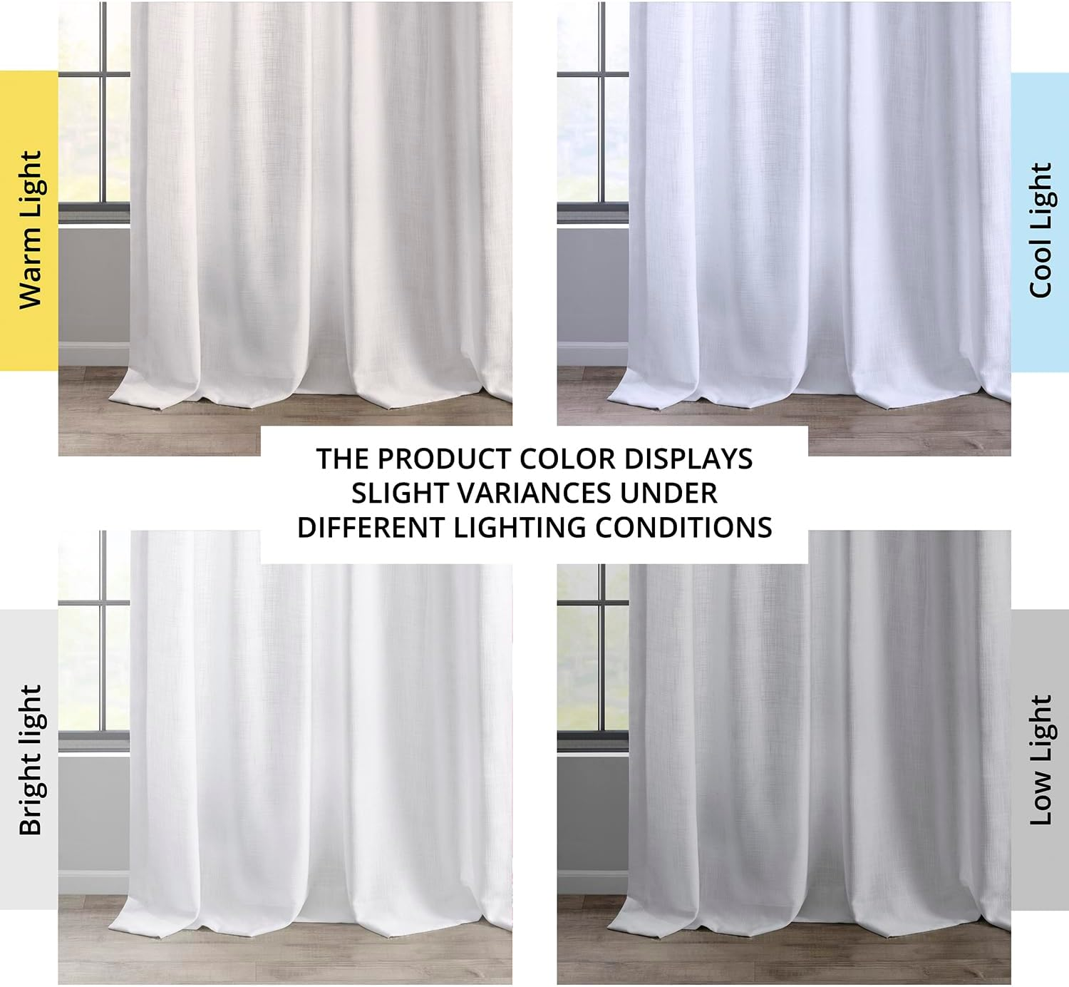 HPD Half Price Drapes Premium Heavy Faux Linen Curtains for Living Room (1 Panel), 50W X 96L Light Filtering Curtains 96 Inches Long Window Curtains for Bedroom, Rice White image number 6