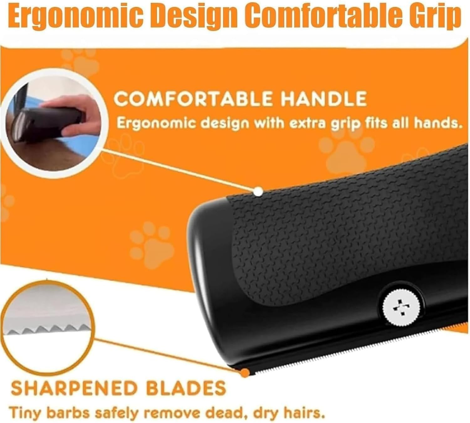 Deshedding Brush for Dogs &ndash; Dog Grooming Brush for Shedding, Pet Hair Removal Tool for Long & Short Hair, Gentle Undercoat Rake for Cats & Dogs, Painless Detangling & Shedding Control image number 2