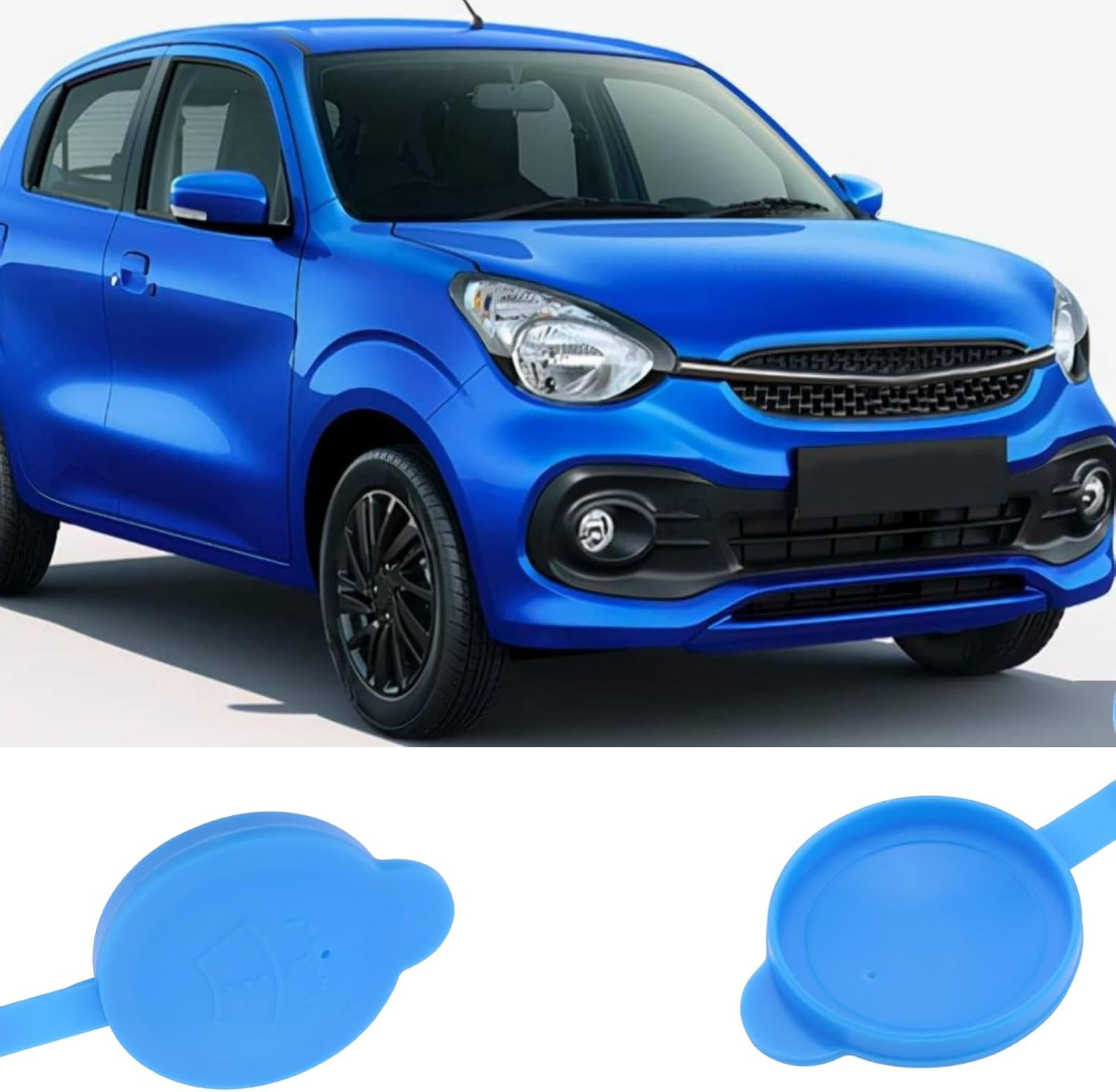 2Pcs Windshield Washer Bottle Cap for Car Front Windshield Spray Cleaning Cap Replacement Part Washer Bottle Cap 38451-77J00 Compatible with Suzuki Swift SX4 MK1, Blue image number 4