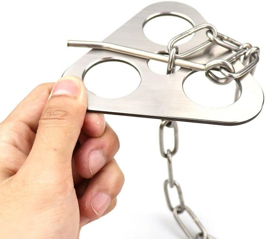 Camping Tripod Board - Turn Branches into Campfire Tripod, Stainless Steel Campfire Support Plate with Adjustable Chain for Hanging Cookware - Perfect Accessories for Outdoor Cooking image number 2