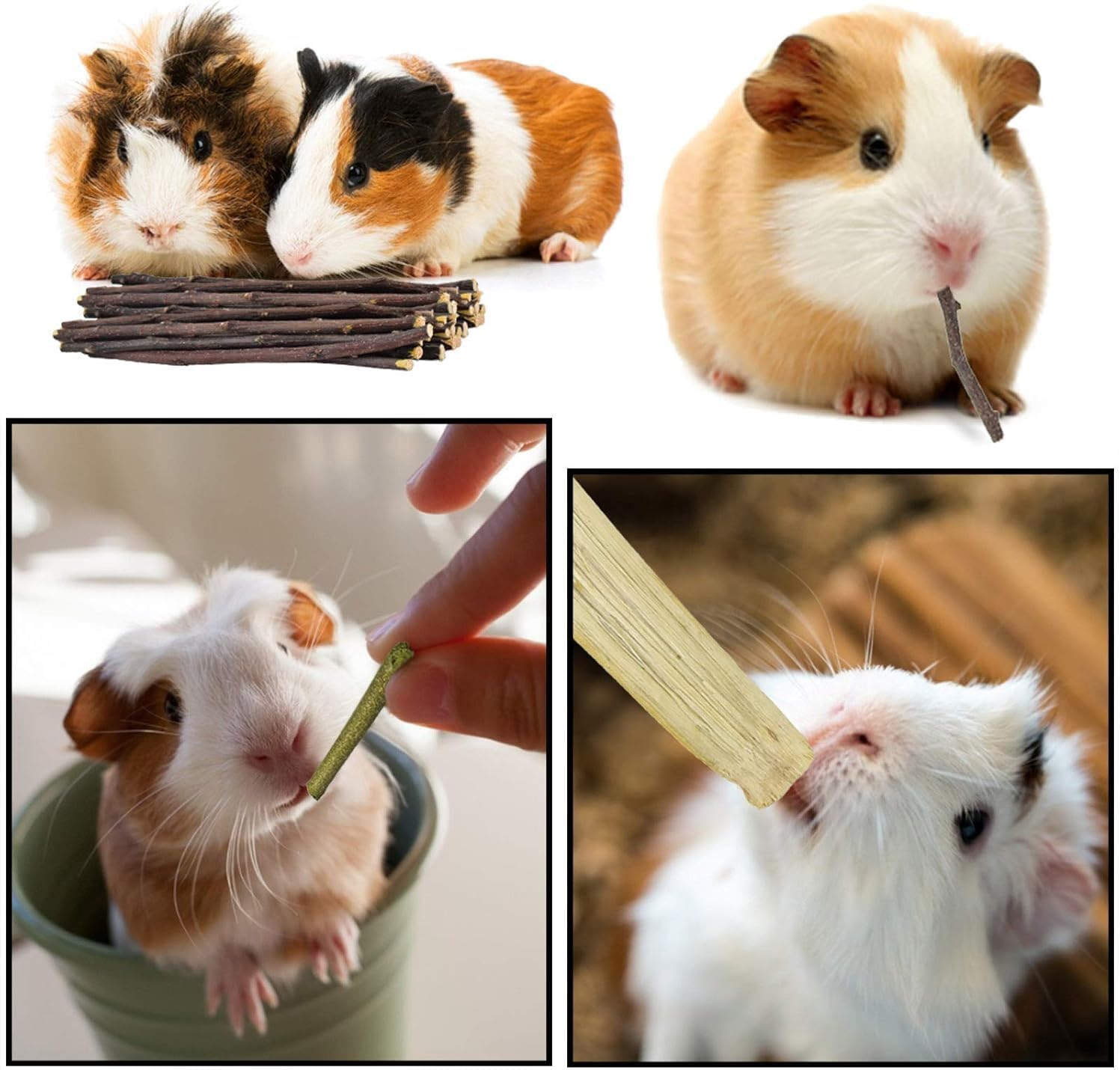 18Pcs Bunny Chew Toys for Teeth, Guinea Pig Toy Hamster Toy, Chew Treats for Rabbit Bunny Chinchilla image number 4