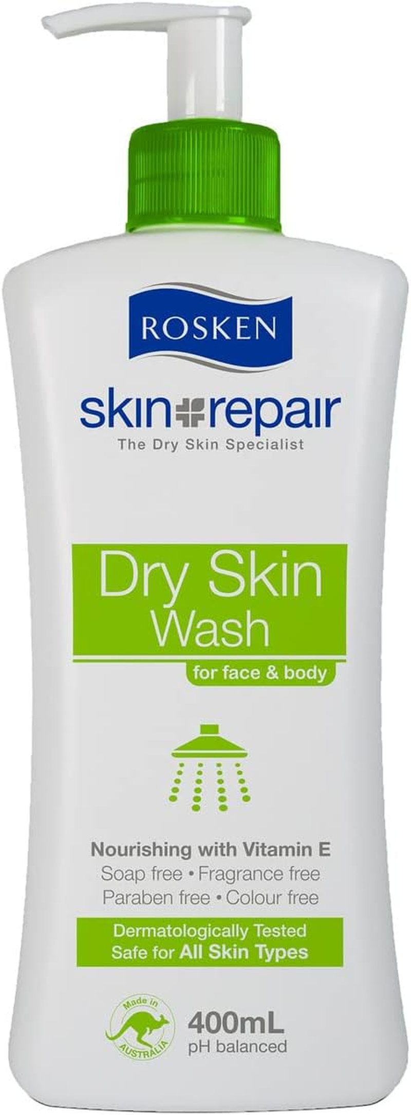 Rosken Skin Repair Dry Skin Wash 400Ml, for Dry & Senstive Skin