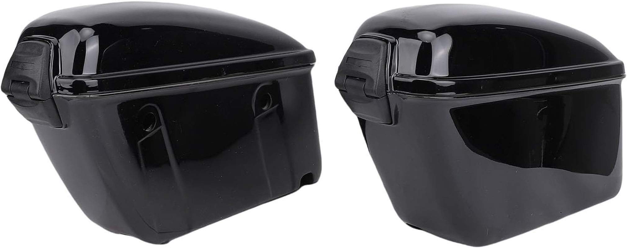 Focket Motorcycle Hard Saddle Bags, 22L ABS Waterproof Lockable Top Opening Trunk with Security Lock and Keys, Universal Motorcycle Side Case Replacement for Cruiser image number 4