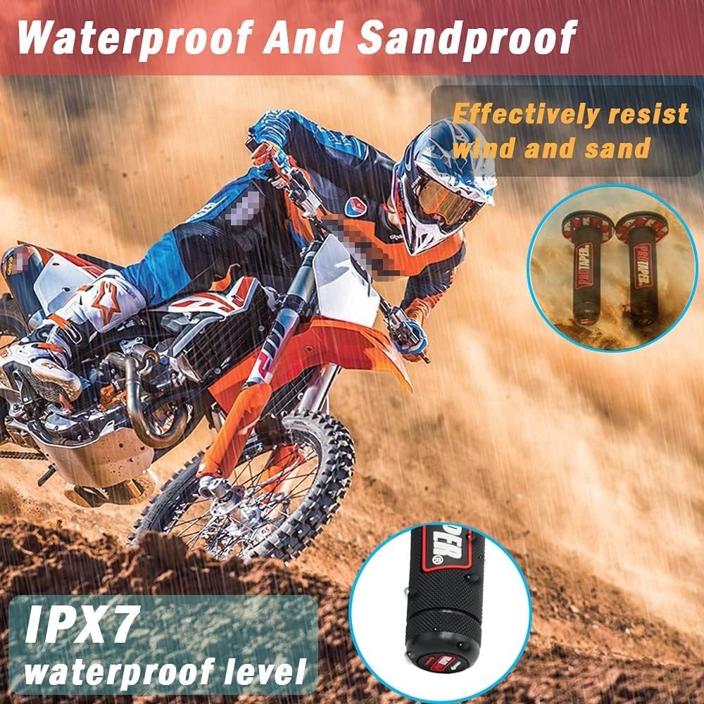 7/8" Motorcycle Handlebar Gel Grip for K.T.M CRF EXC YZF Protaper Pro Conica Motocross Dirt Pit Bike (Red) image number 2