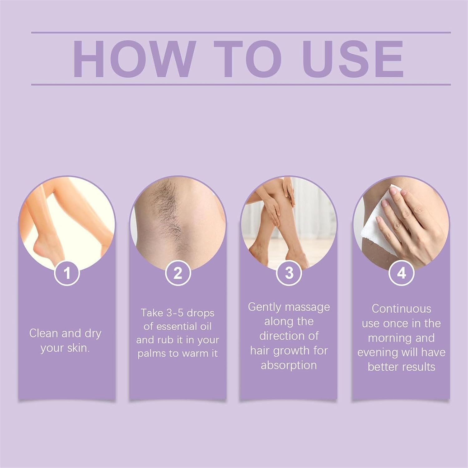 Glowoman - Cyperus Rotundus Oil, Natural Cyperus Rotundus Oil for Hair Removal, Reduces Unwanted Body Hair Growth, Soothing and Gentle, Shrink Pores, for All Skin Types (1Pc) - 1Pc image number 4