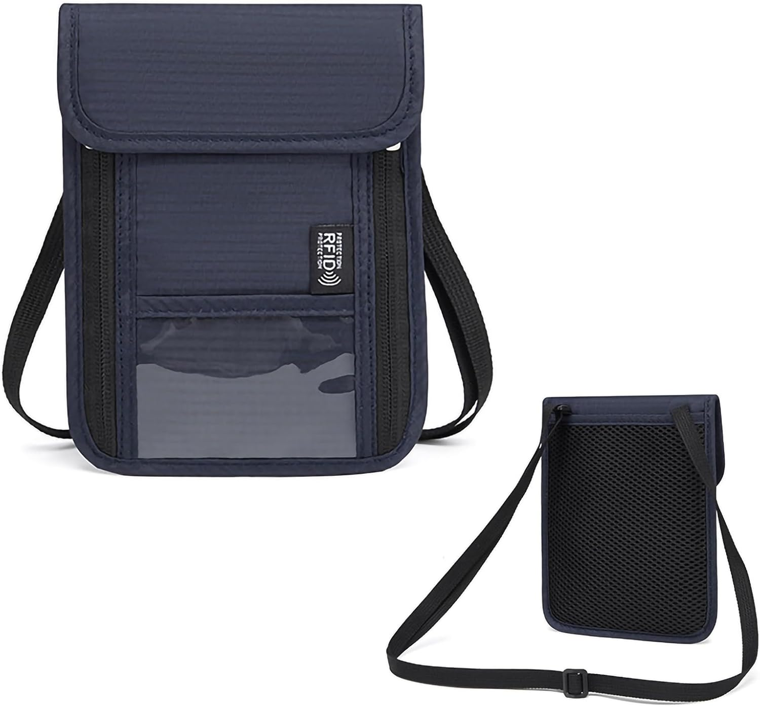 Ruiyuan Passport Wallet RFID Passport Holder Travel Essentials Travel Wallet and Passport Holder Travel Gifts Multiple Card Slots Can Be Carried Crossbody for Easy Carrying (Purple)