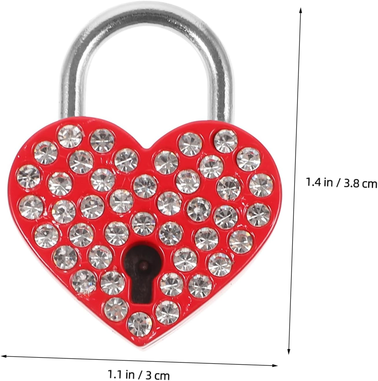 WHAMVOX 2Sets Heart Shaped Lock Keys Locks Small Padlock Couple Travel Padlocks for Luggage Suitcase and Backpack Locking image number 5