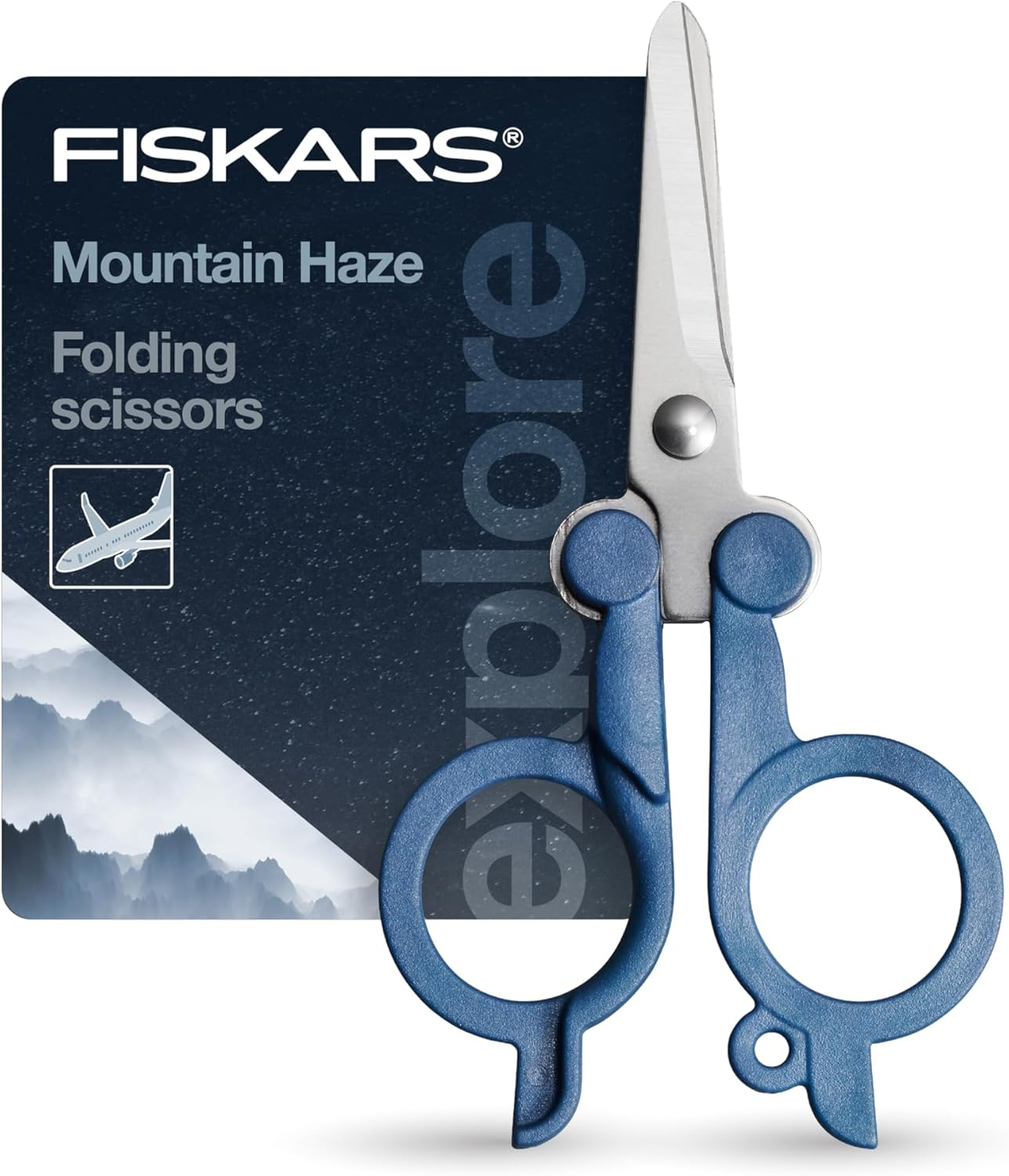Fiskars Designer Folding Scissors 4"-Mountain Haze 1067375 image number 1