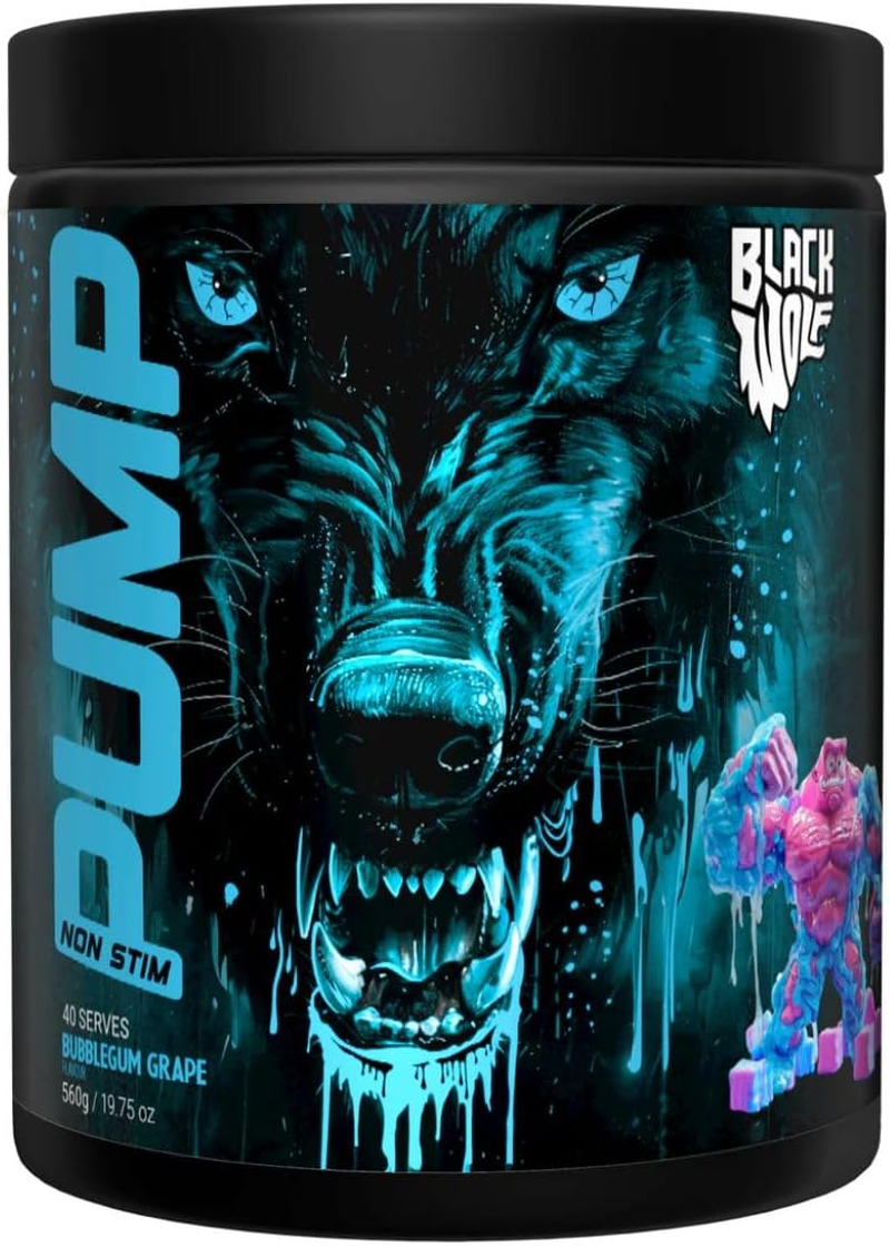 Black Wolf Pump Non Stim Pre-Workout 40 Serves Bubblegum Grape image number 1