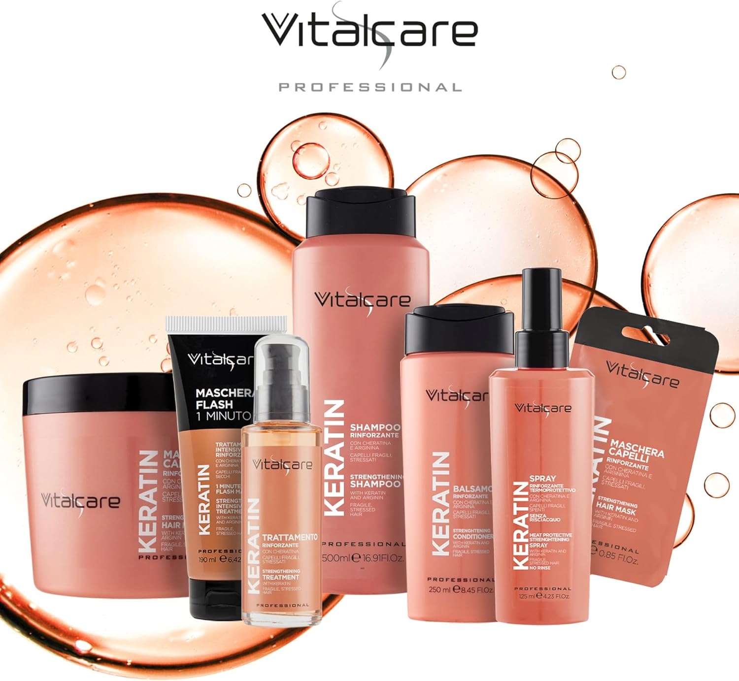 Vitalcare Keratin Oil Shampoo - Keratin and Protein Brittle and Stressed - 500 Ml image number 4