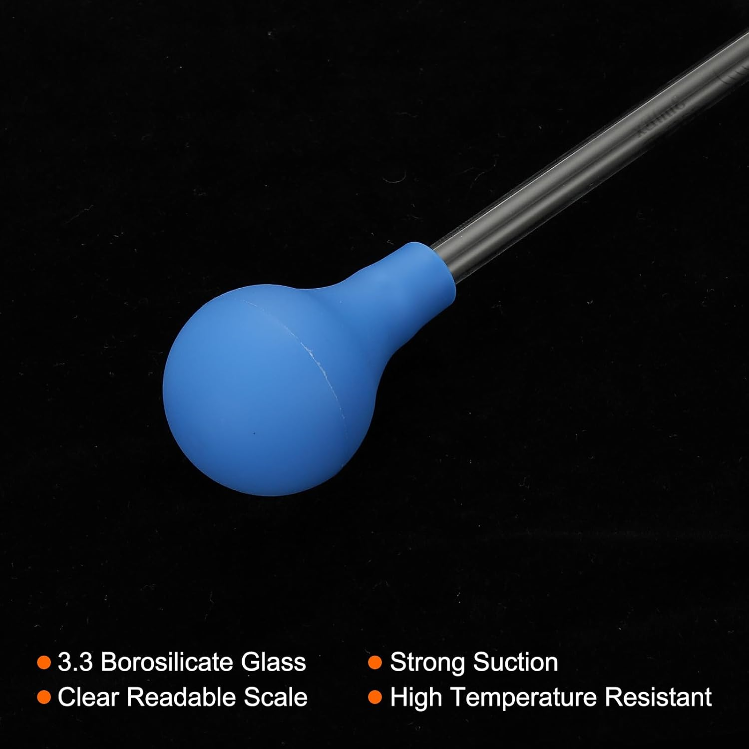 Uxcell Graduated Dropper Pipettes Kit, 3 Pack 5Ml/20Ml/25Ml Borosilicate Glass Pipette with Rubber Squeeze Bulb for Transfer Liquid for Lab, Chemistry image number 4