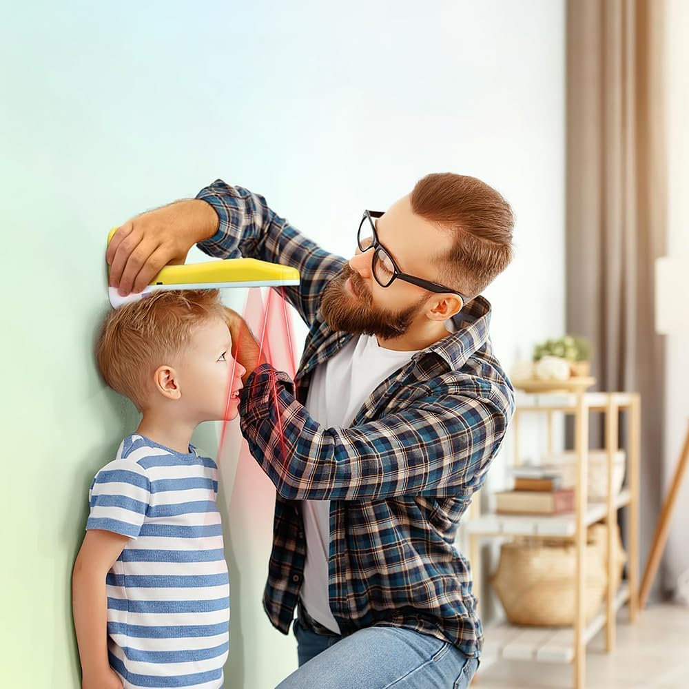 TOMVAES Ultrasonic Height Measuring Stadiometer,Portable Handheld Cordless Height Measurement Device Height Measurement Growth Chart,For Children and Adults with Temperature Display Decor image number 3