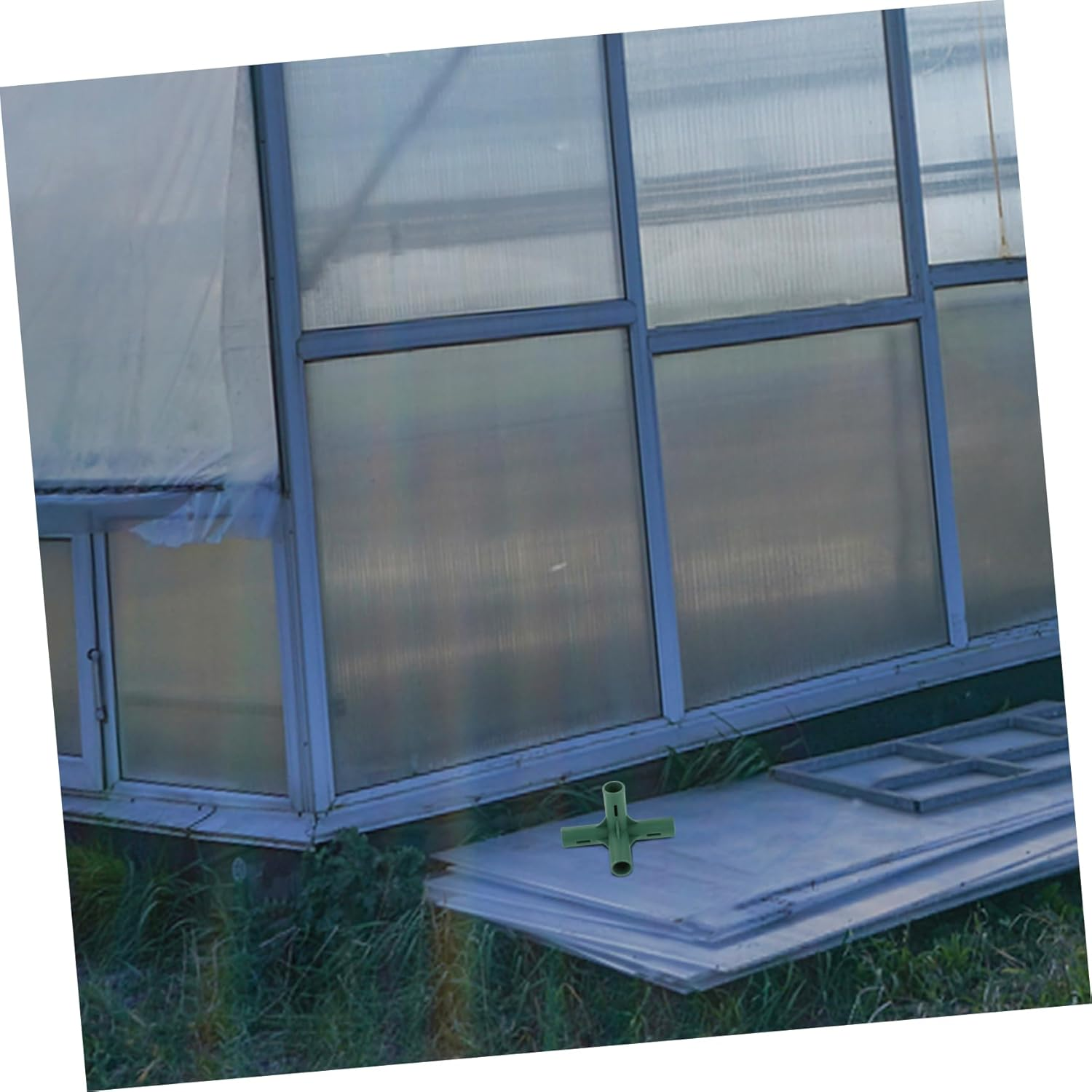 Outanaya Greenhouse Connectors Set with 3-Way and 4-Way Plastic Adapters for Greenhouse Accessories Gardening Frame Fittings with Film Clips for Horticulture image number 6