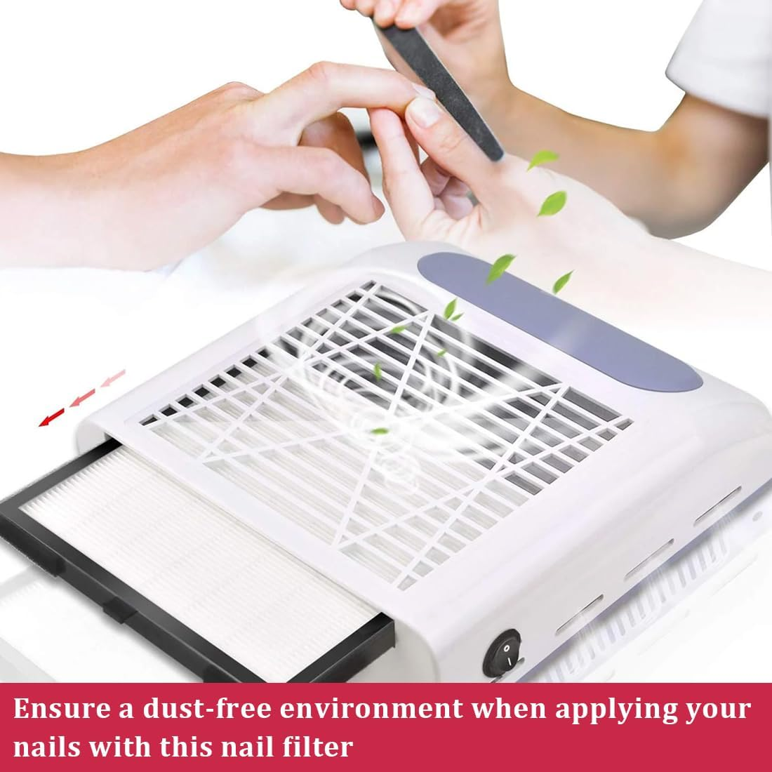 BEPSYOM 1 X Filter for Dust Extraction, for Manicure and Pedicure Accessories for Nail Vacuum Cleaner, Nail Vacuum Cleaner, Model CJ XC003, Nail Art, Extraction, Dust Collector, Filter Screen, Nail image number 1