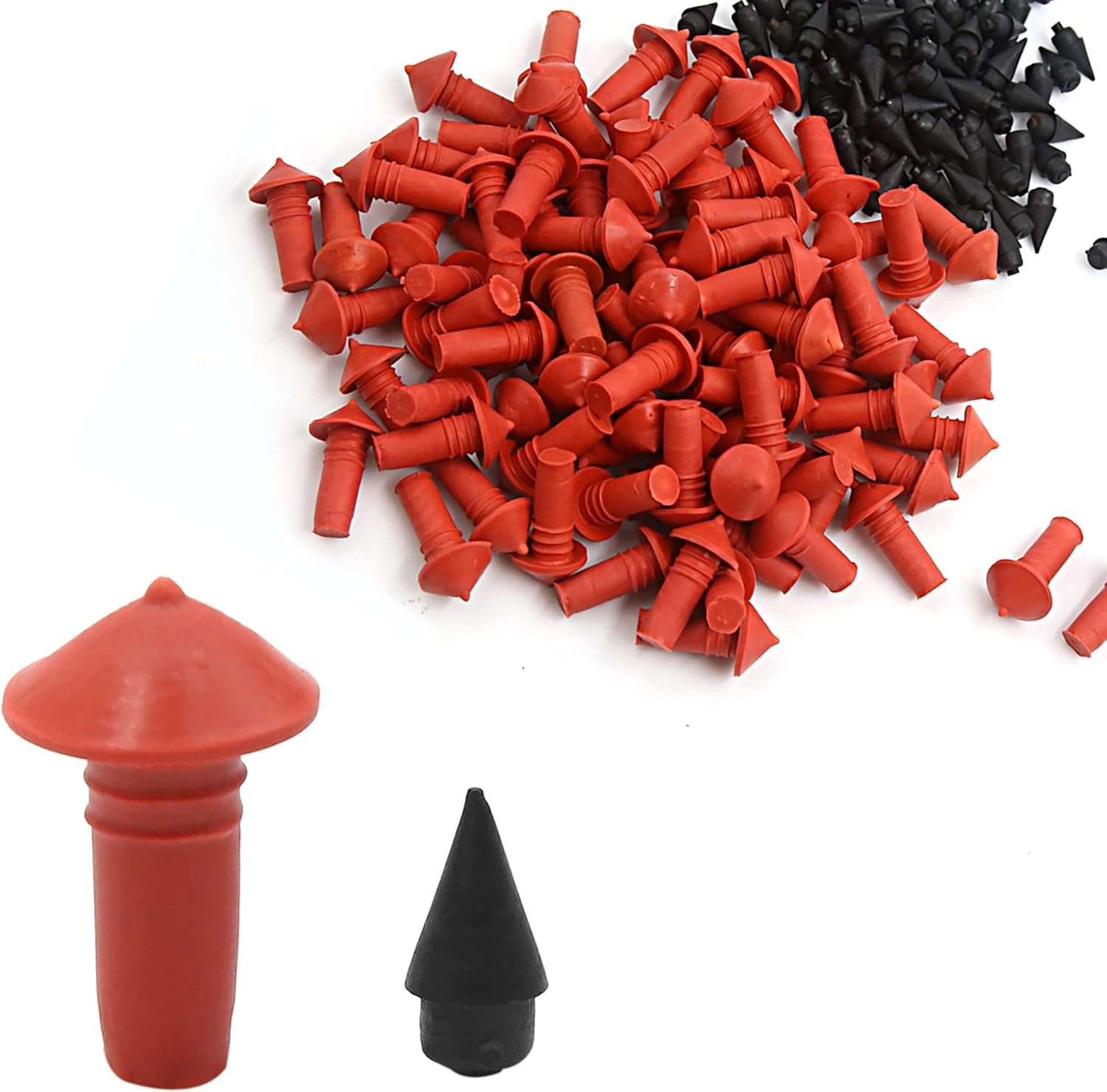 180Pcs Universal Mushroom Shaped Tire Repair Insert Plugs Red Black 7Mm 170 Pack
