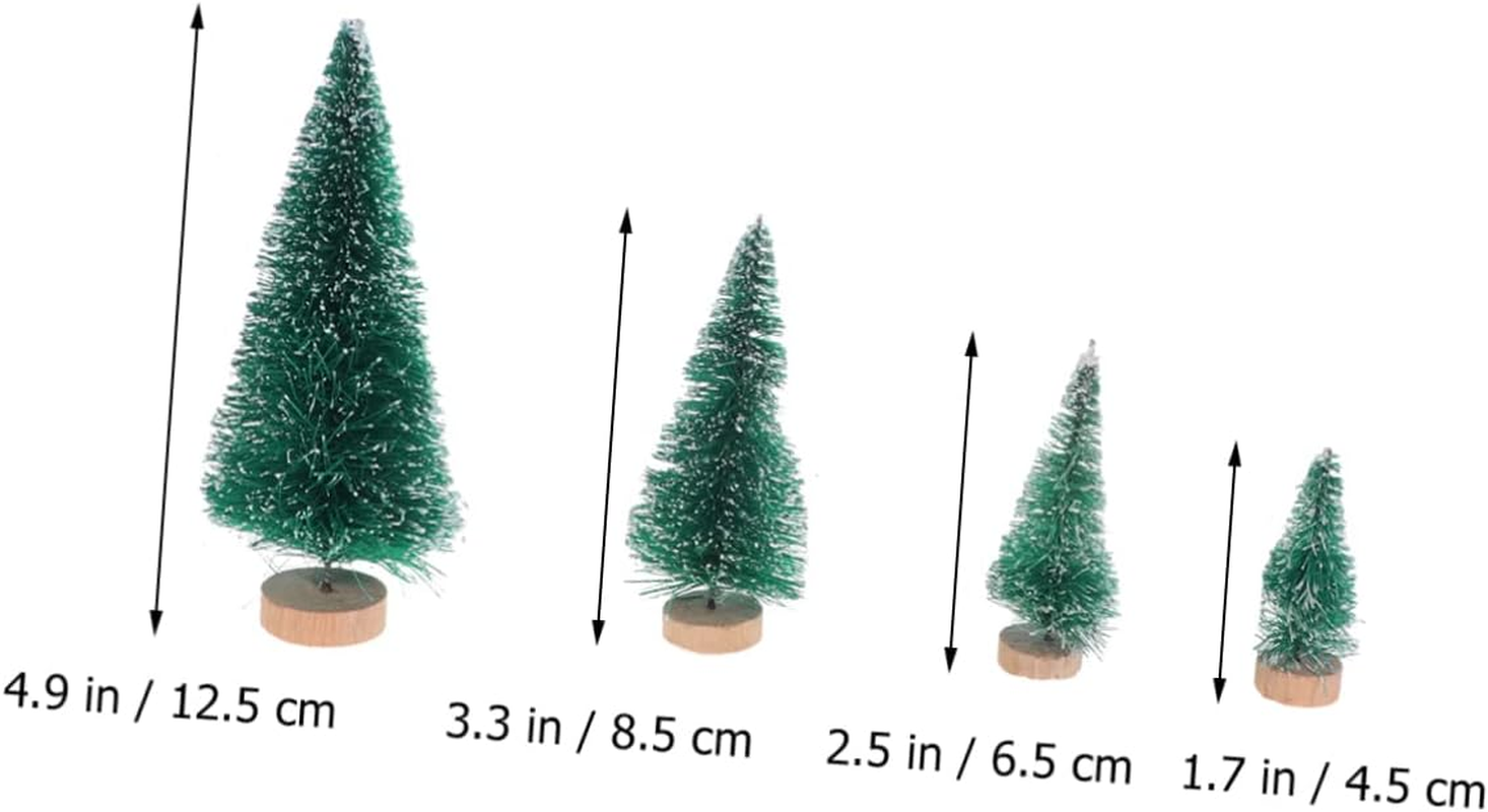 34Pcs Miniature Christmas Tree Ornaments Lifelike Design Stand Christmas Decor for Home and Parties image number 2