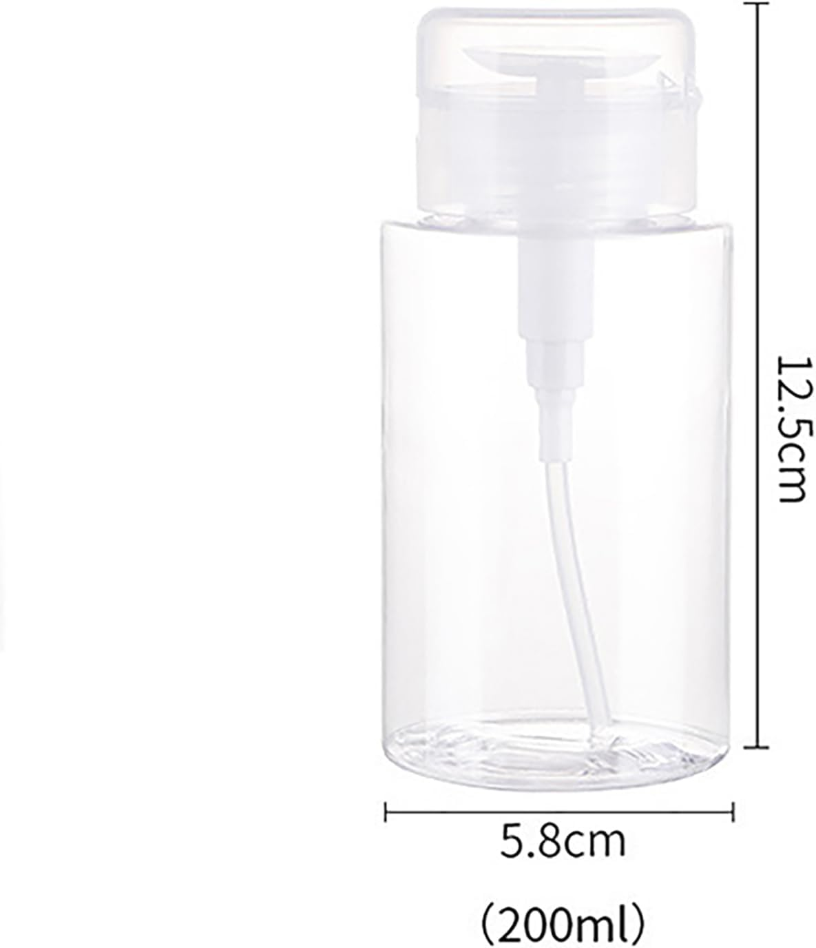 1 PCS 200Ml Alcohol Pump Dispenser Nail Polish Remover Toner Pump Bottle Acetone Makeup Remover Pump Alcohol Containers image number 5