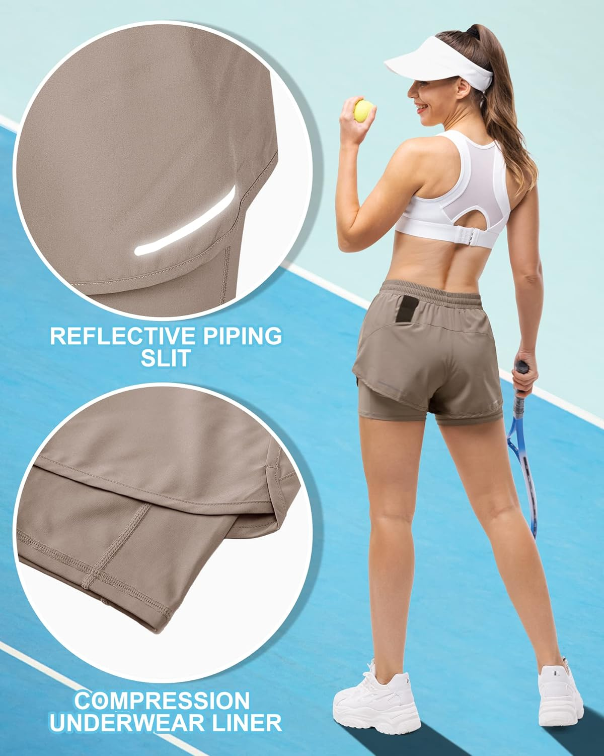 33,000Ft Women'S Running Shorts - Quick Dry, Breathable, Stretchable - Cobalt Blue image number 1